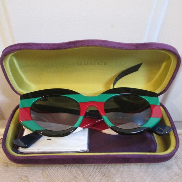 GUCCI Cat Eye Sunglasses Multicolor GG0275S-005 - Picture 2 of 16